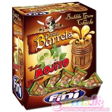 Fini Pirate Barrel Mojito Bubble Gum 200pcs Pack Fini Pirate Barrel Mojito Bubble Gum 200pcs Pack